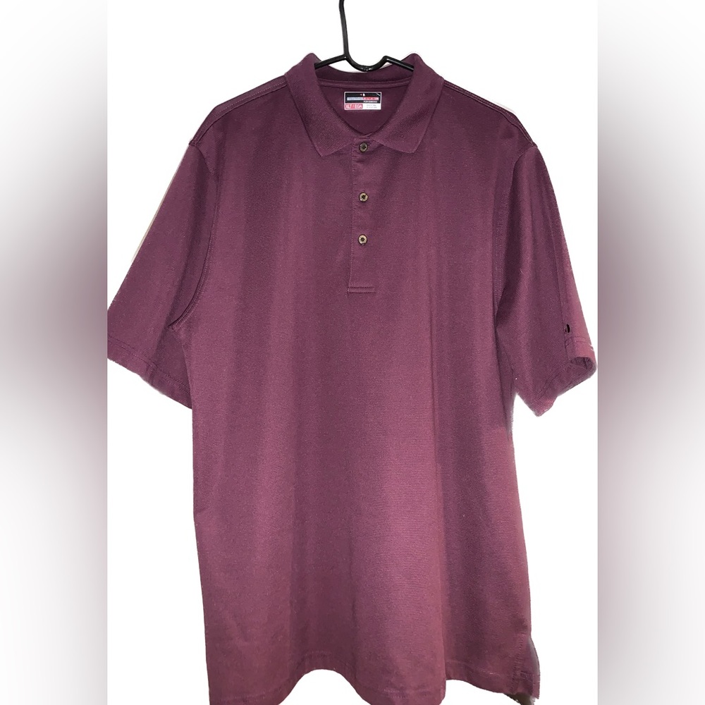 EUC - “Grand Slam”, ribbed, golf shirt, purple, XLT